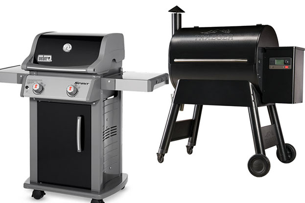 Weber and Traegar grills & smokers, propane tank refills, barbecue accessories