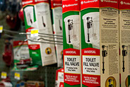 plumbing repair parts for drains, faucets and toilets